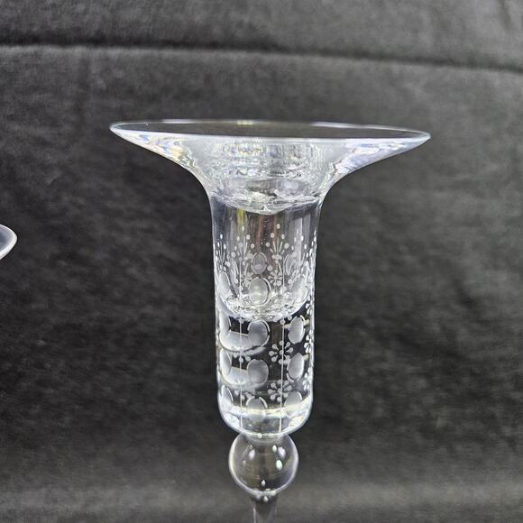 VTG Bjorn Wiinblad Rosenthal Studio Line Crystal Candlestick Set (3) Romance 70s - Picture 12 of 16